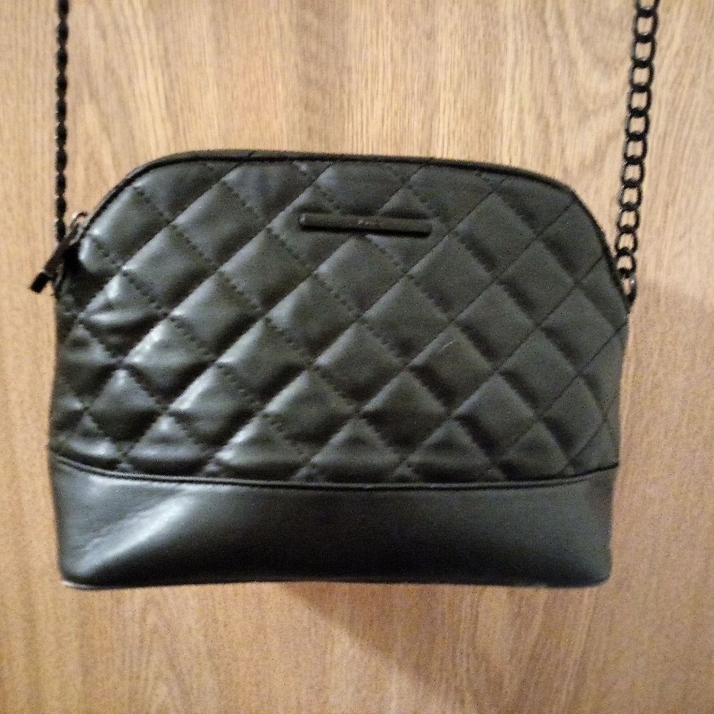 Aldo Black Quilted Shoulder Crossbody Bag Small Size